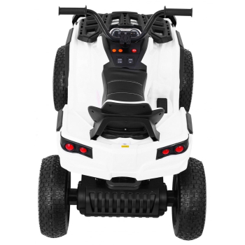 Quad ATV Air na akumulator dla dzieci Biały + Koła pompowane + Radio MP3 + Wolny Start